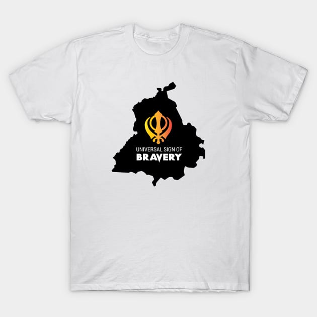 Khanda (Universal Sign of Bravery) T-Shirt by Guri386